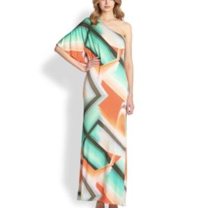 NWT Trina Turk Sausalito One-Shoulder Maxi Dress